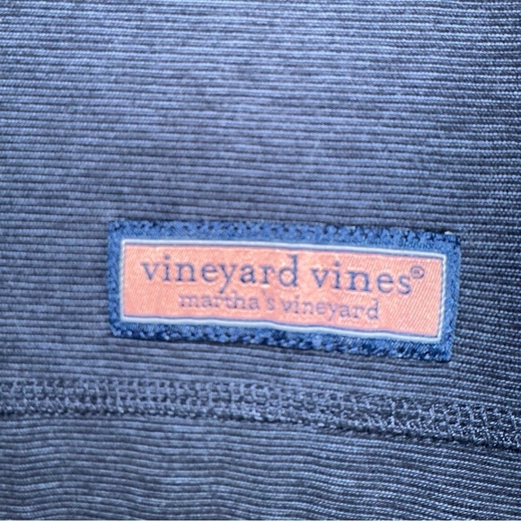 Vineyard Vines Shirt Mens Medium Blue Edgartown Shep Polo Pima Cotton Ribbed - Picture 6 of 11